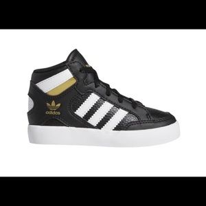 Adidas Brand New Size 5K Black Hardcourt Hi Sneaker